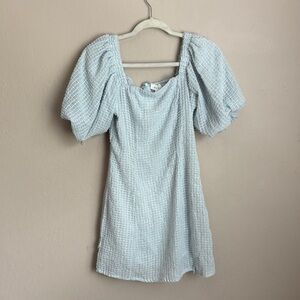 Mable Elegant Light Blue Puff Sleeve Dress size small